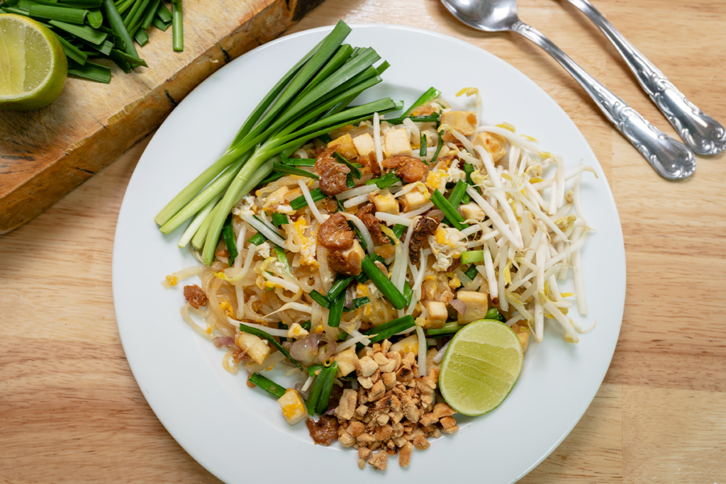 Plate of authentic Pad Thai from Pad Thai Shop in Phuket