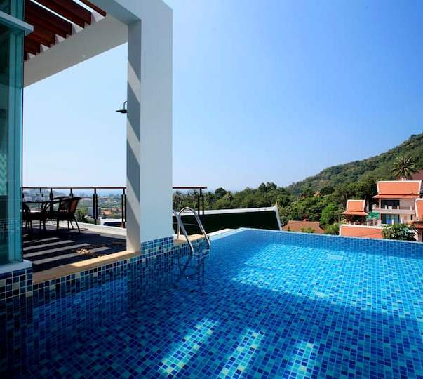 Kata Sea View Pool Jacuzzi 4BR Modern Style #V143